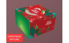 PWW Christmas Handle Cake Box With Window